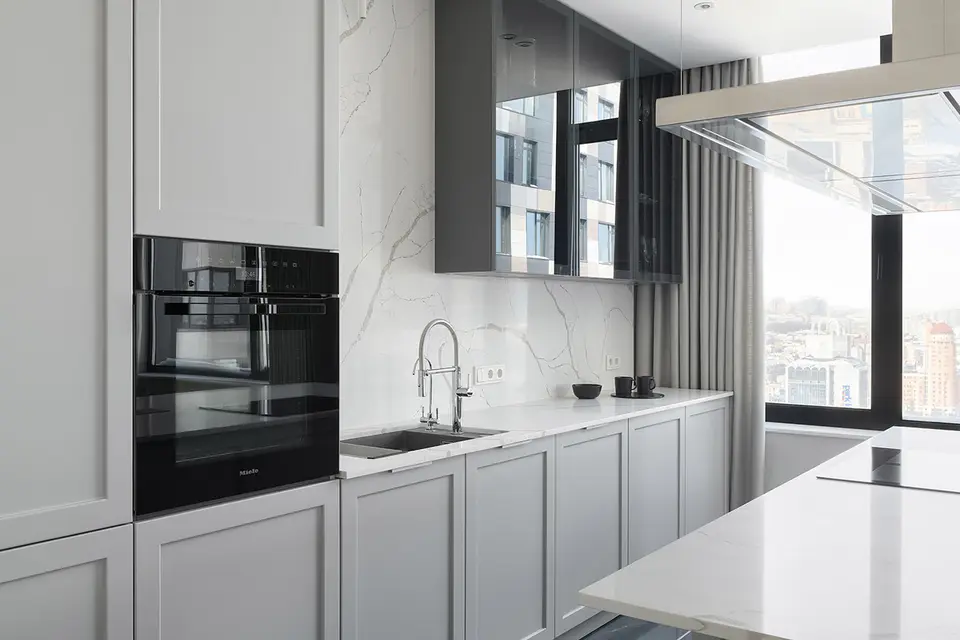 island kitchen with dining area — designed by NoVi Designs & Finishing (1 of 8)