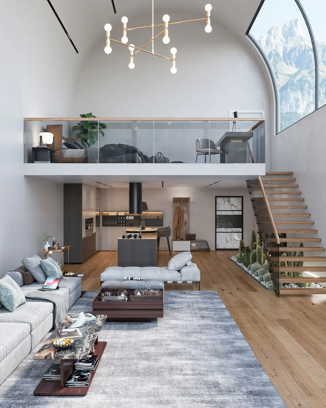 loft house with mezzanine bedroom — designed by NoVi Designs & Finishing (1 of 8)