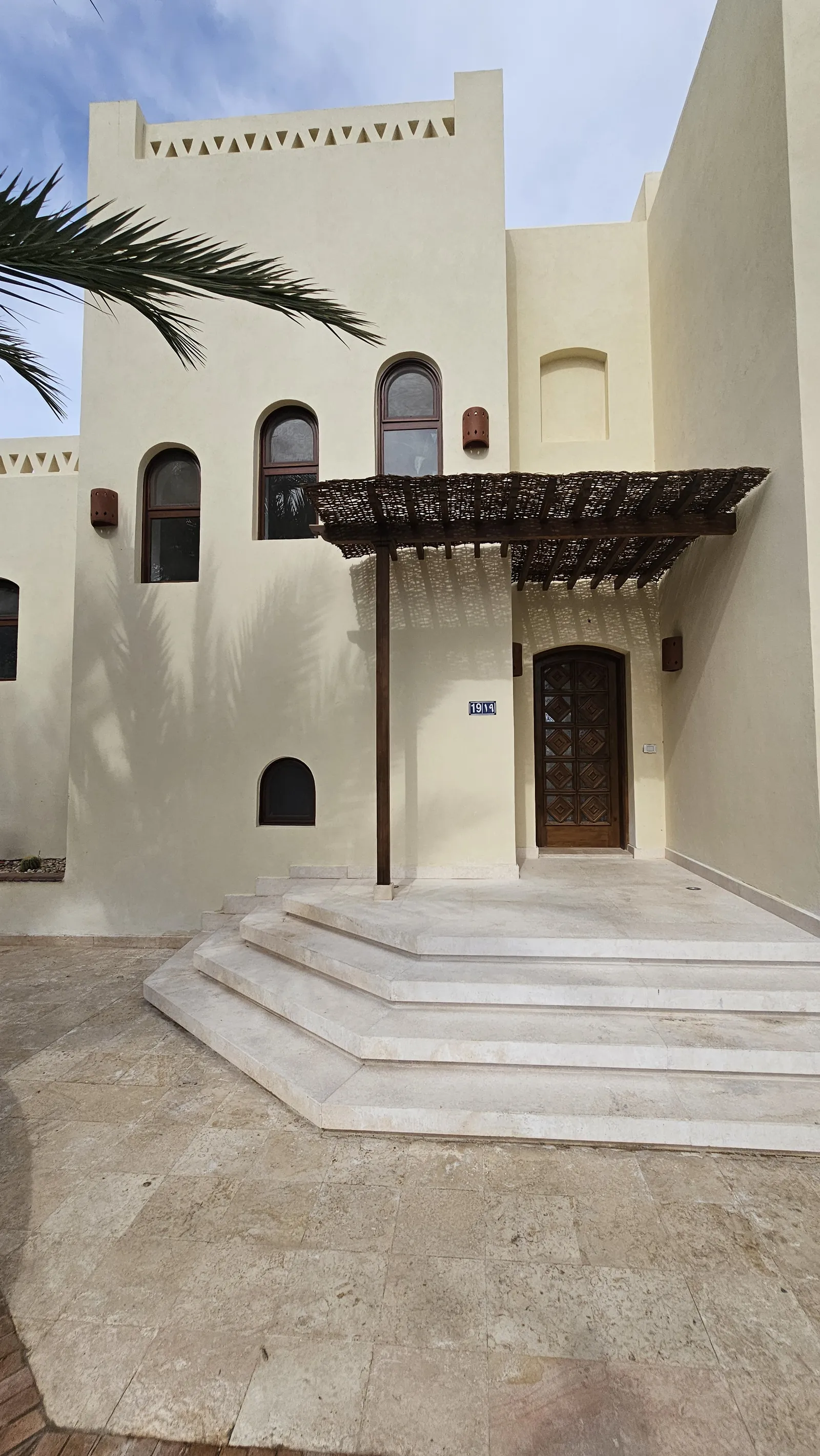 El Gouna Villa — As built: The entrance — under construction and delivered