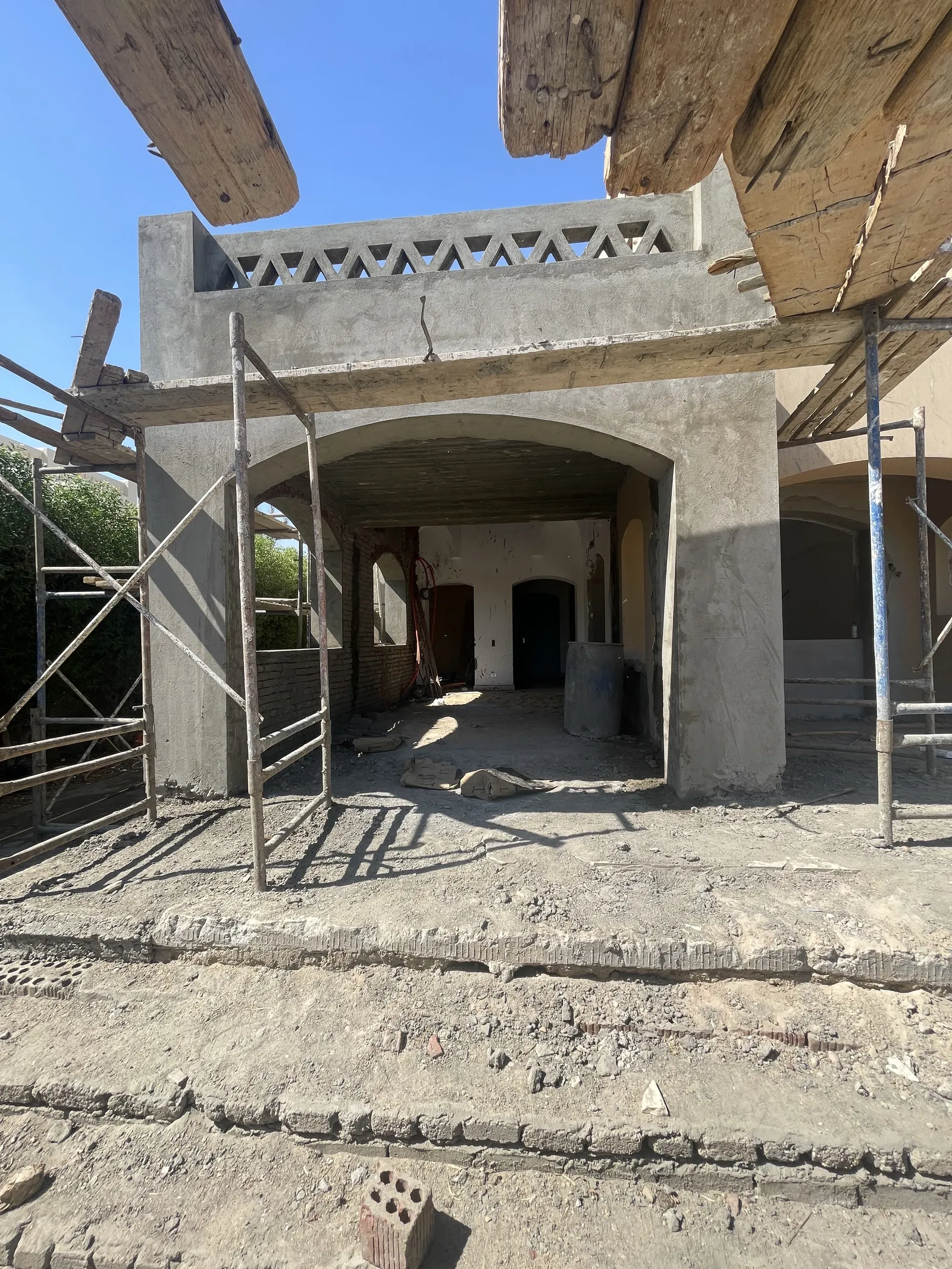 El Gouna Villa — 3D design: The entrance — under construction and delivered
