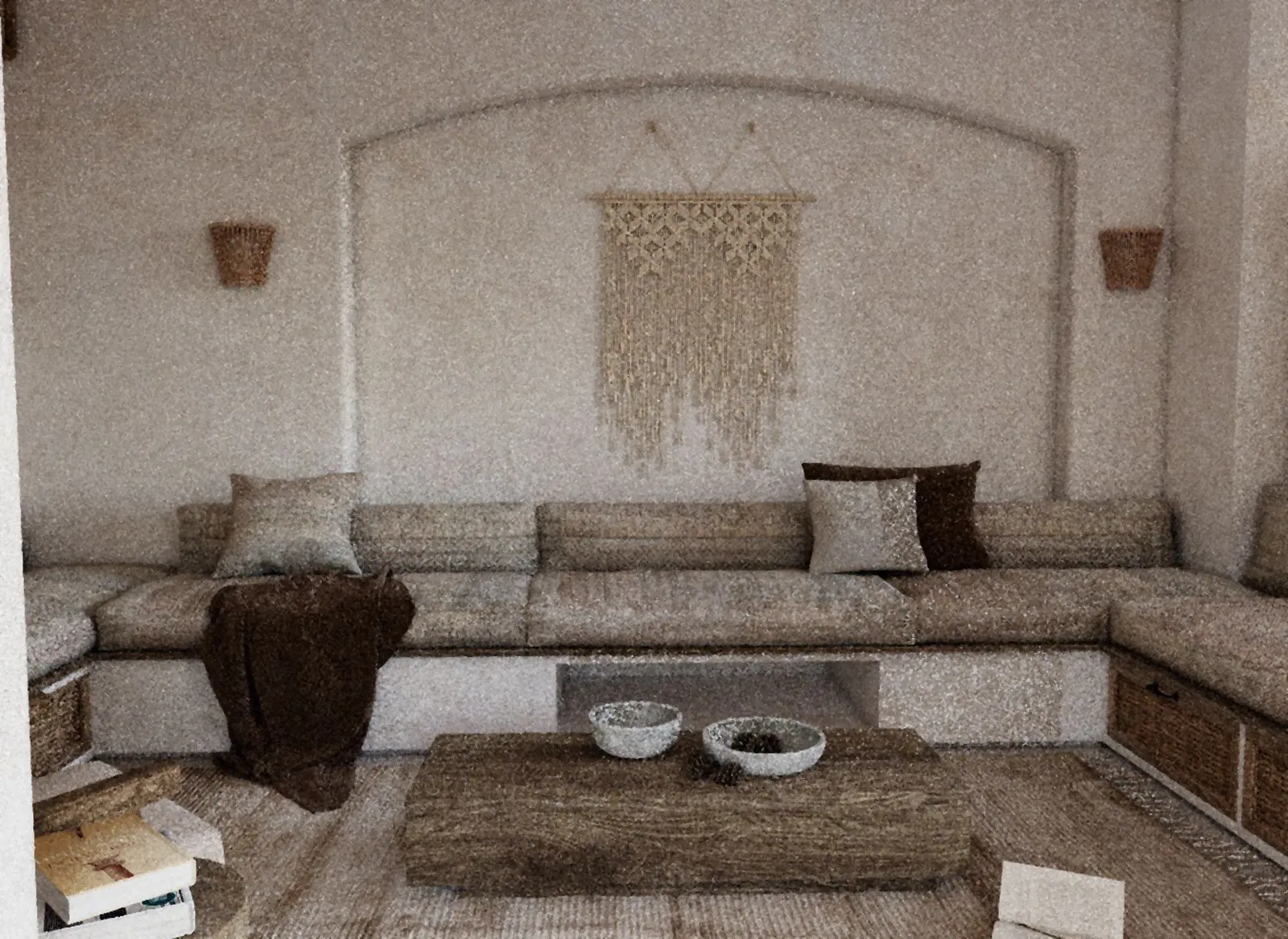 El Gouna Villa — 3D design: The outdoor lounge — 3D design and as built